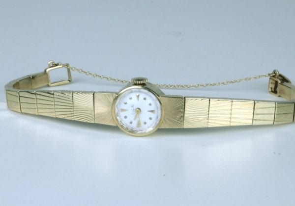 14k Art Deco Gold Ladies Elgin Wrist Watch - Image 2