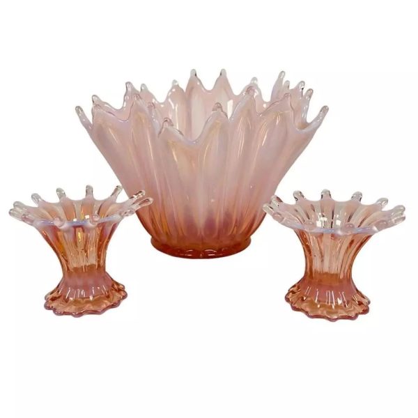 Fostoria Heirloom Opalescent 3pc Set