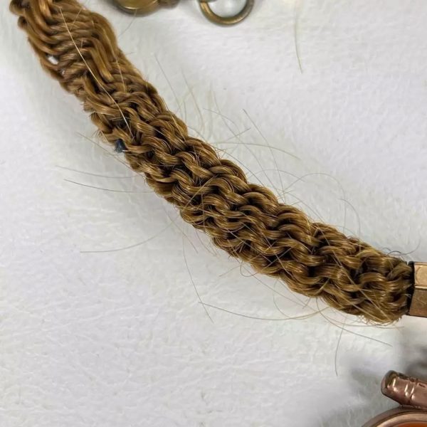 Victorian Mourning Human Hair Watch Fob - Image 6