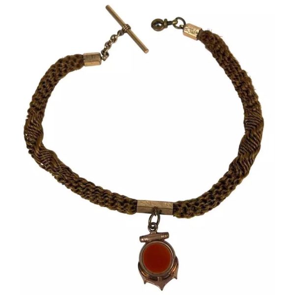 Victorian Mourning Human Hair Watch Fob