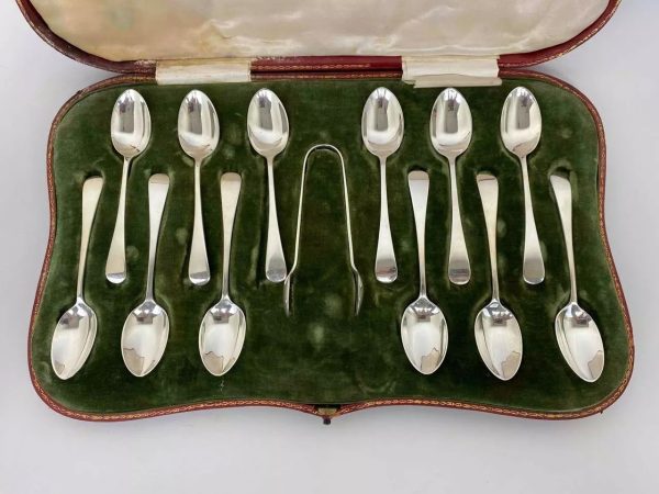 Elkington Sterling Demitasse Spoons & Tongs - Image 2