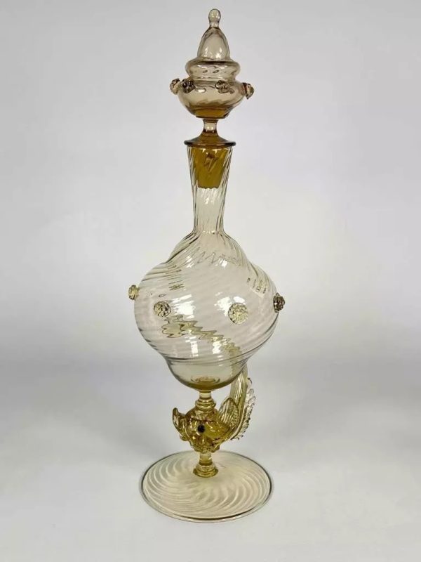 Salviati Dolphin Blown Glass Decanter Set - Image 3