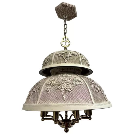 Hollywood Regency Cinnabar Pendant Light