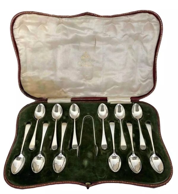 Elkington Sterling Demitasse Spoons & Tongs